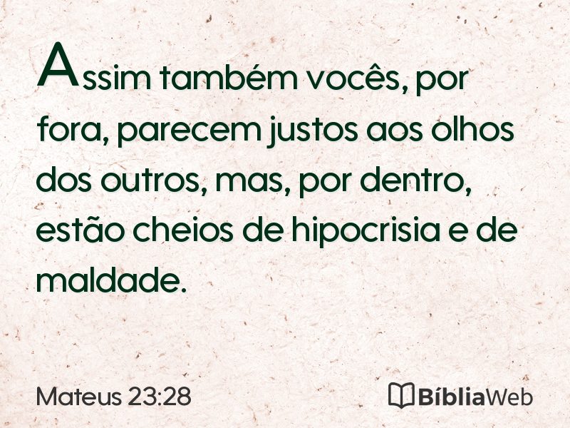 Mateus 23:28 em imagem para compartilhar