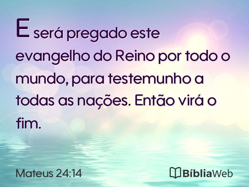 Mateus 24:14 em imagem para compartilhar