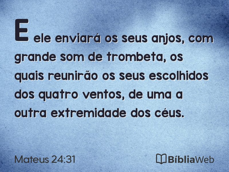 Mateus 24:31 em imagem para compartilhar