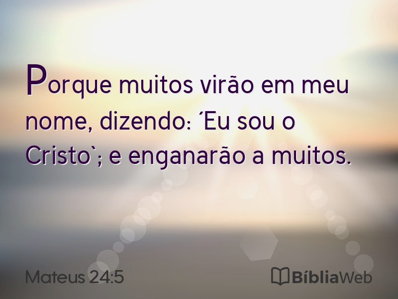 Mateus 24:5 em imagem para compartilhar