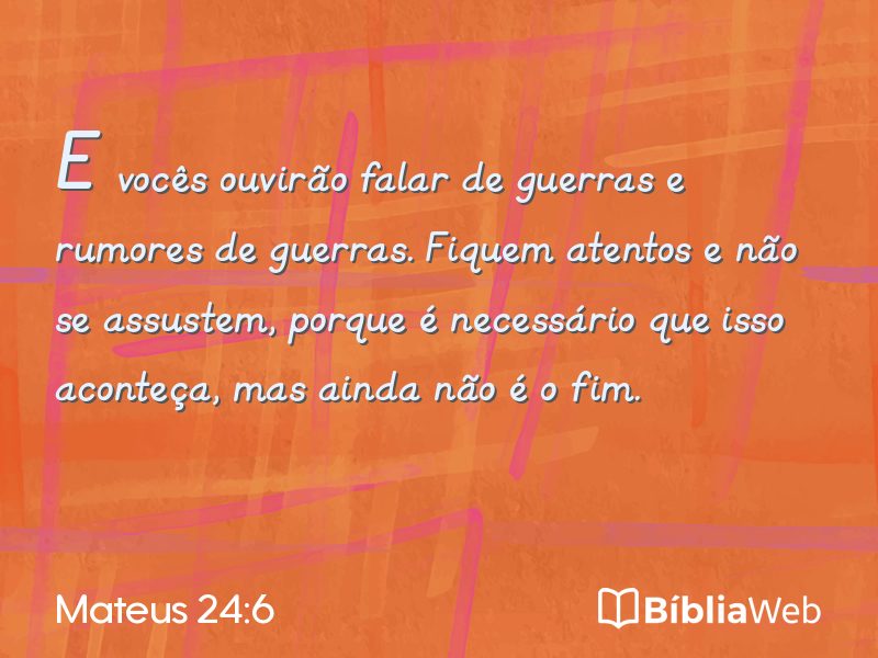 Mateus 24:6 em imagem para compartilhar