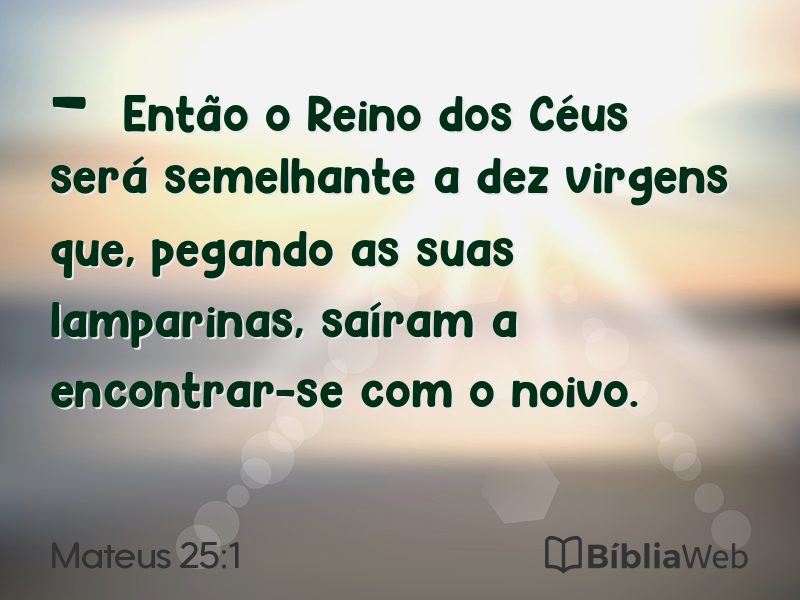 Mateus 25:1 em imagem para compartilhar