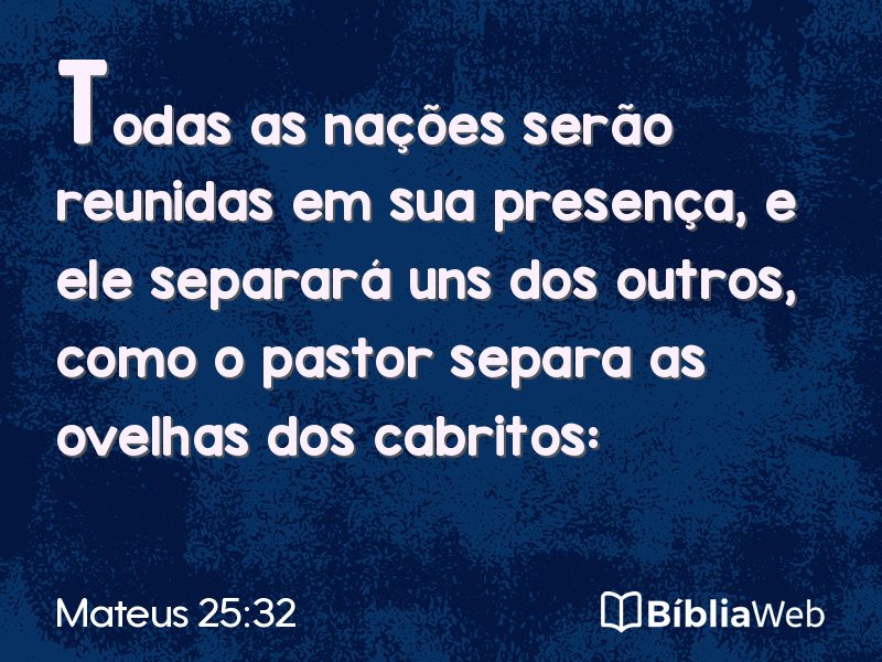 Mateus 25:32 em imagem para compartilhar