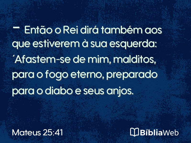 Mateus 25:41 em imagem para compartilhar