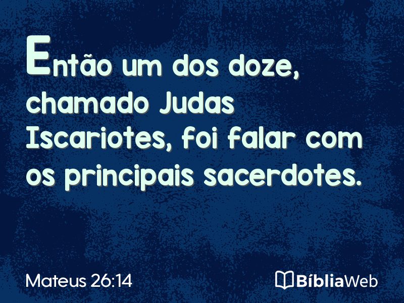 Mateus 26:14 em imagem para compartilhar