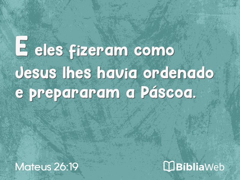Mateus 26:19 em imagem para compartilhar