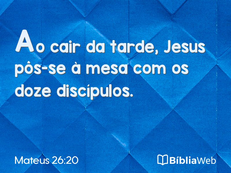 Mateus 26:20 em imagem para compartilhar