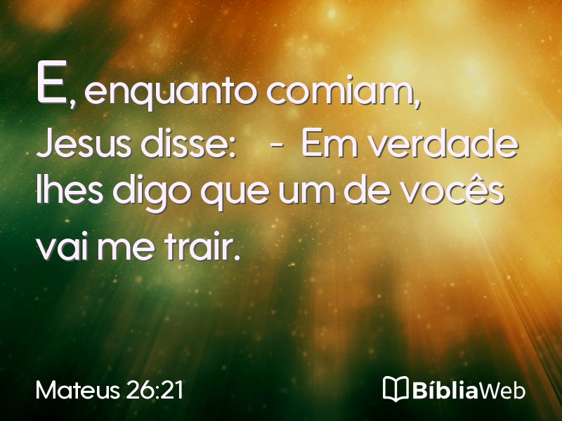 Mateus 26:21 em imagem para compartilhar