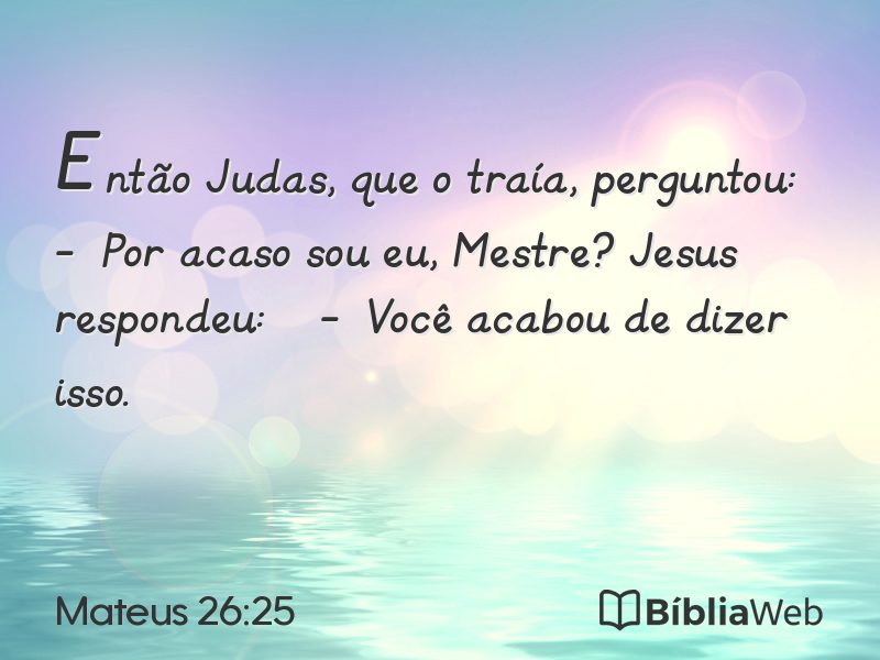 Mateus 26:25 em imagem para compartilhar