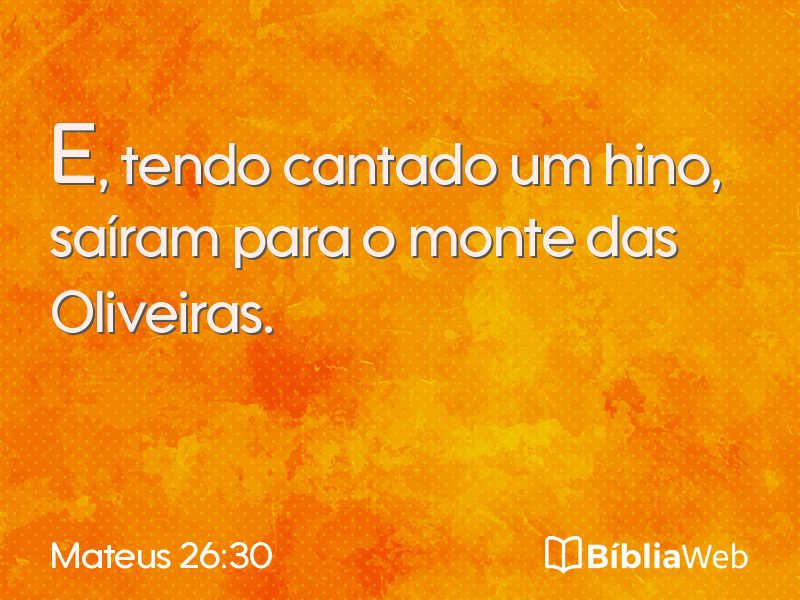 Mateus 26:30 em imagem para compartilhar