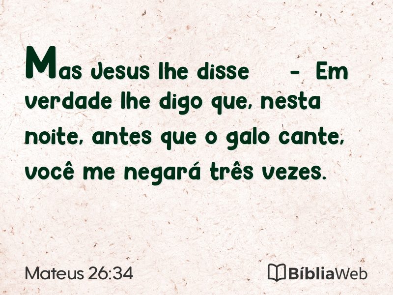 Mateus 26:34 em imagem para compartilhar
