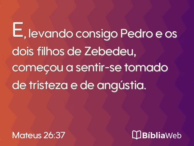 Mateus 26:37 em imagem para compartilhar