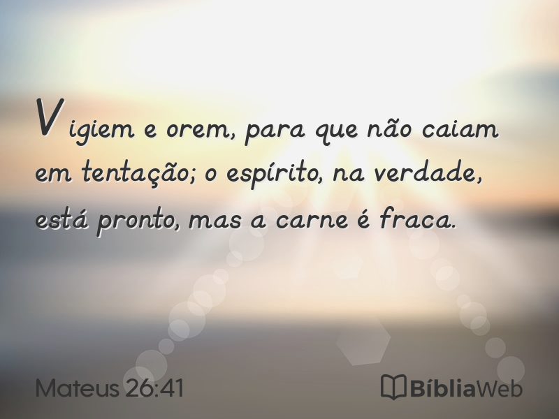 Mateus 26:41 em imagem para compartilhar