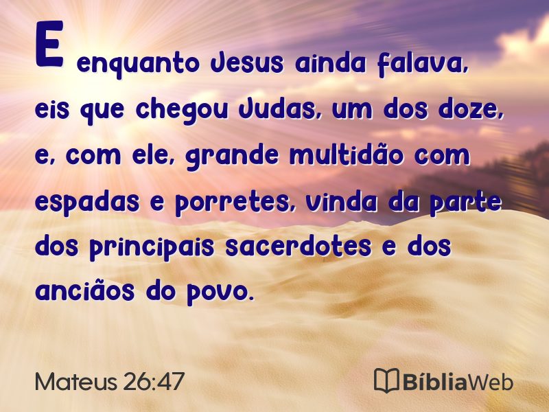Mateus 26:47 em imagem para compartilhar