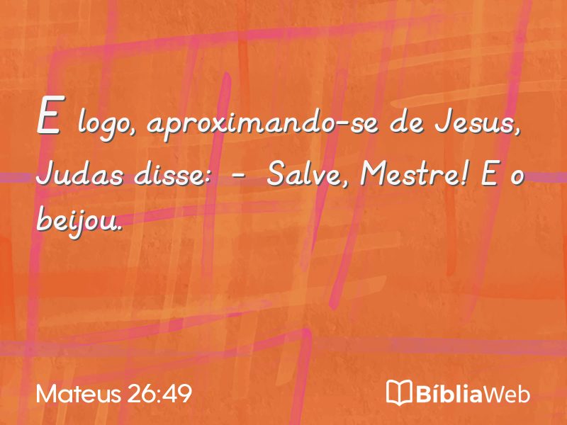 Mateus 26:49 em imagem para compartilhar