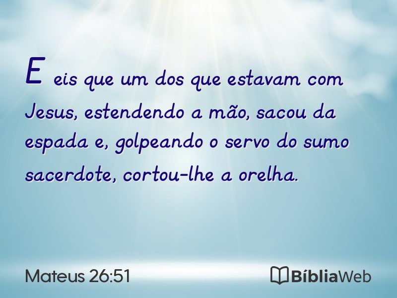 Mateus 26:51 em imagem para compartilhar