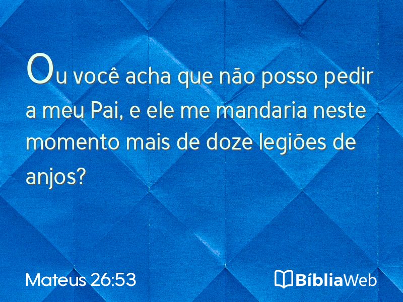 Mateus 26:53 em imagem para compartilhar