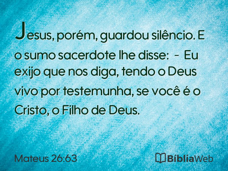 Mateus 26:63 em imagem para compartilhar