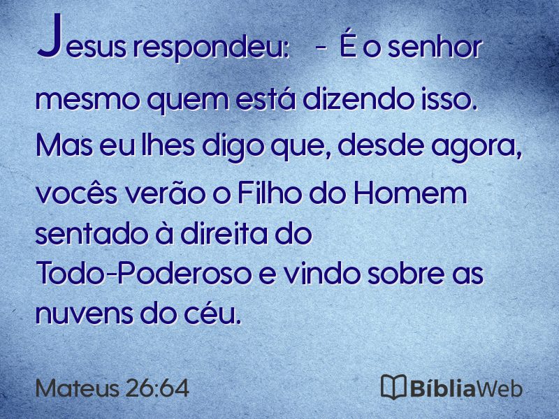 Mateus 26:64 em imagem para compartilhar