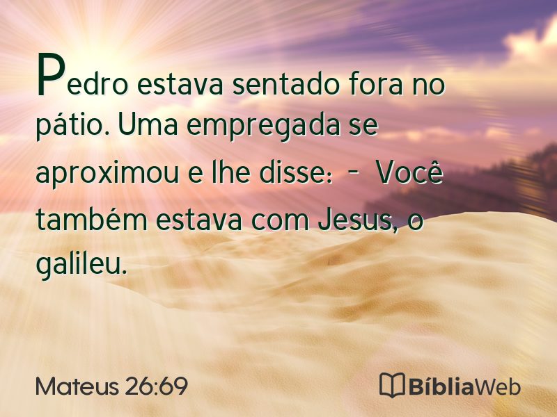 Mateus 26:69 em imagem para compartilhar