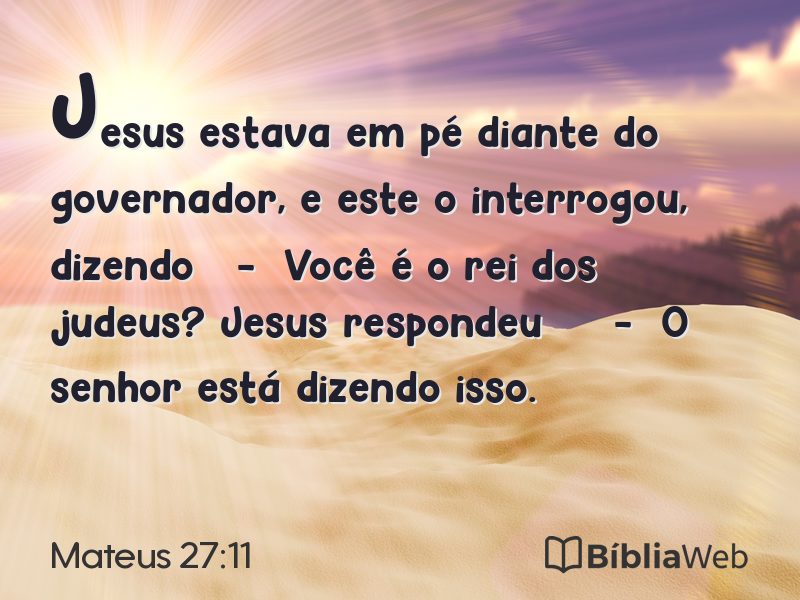 Mateus 27:11 em imagem para compartilhar