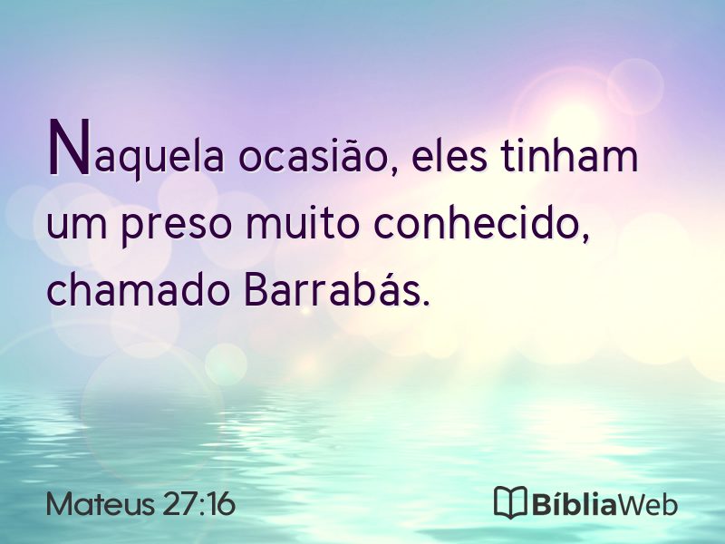 Mateus 27:16 em imagem para compartilhar