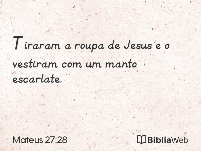 Mateus 27:28 em imagem para compartilhar