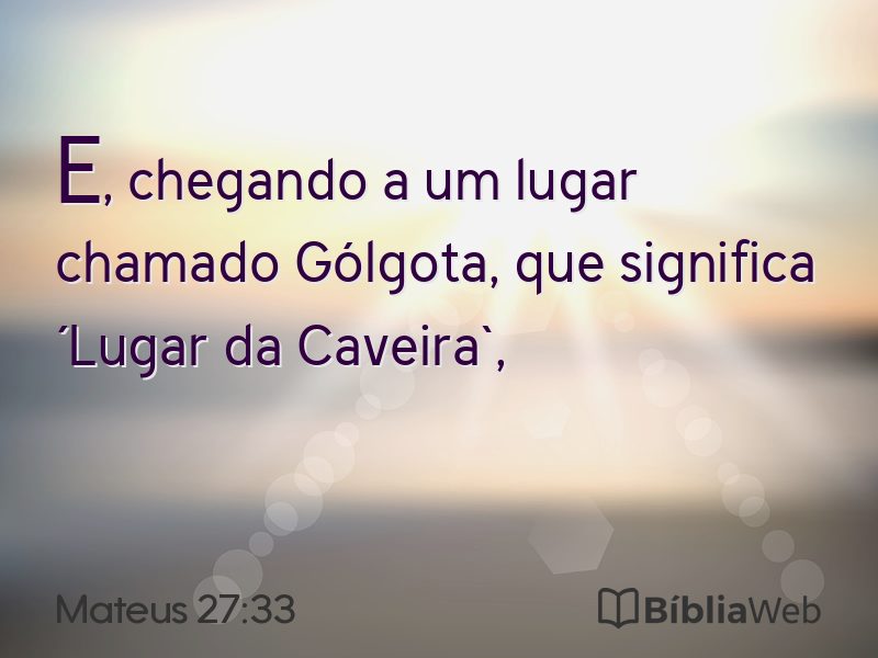 Mateus 27:33 em imagem para compartilhar