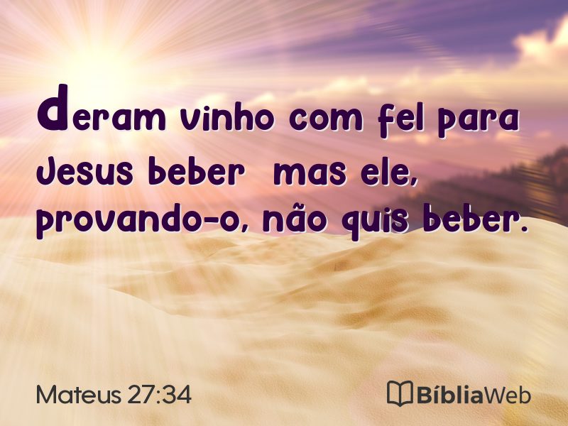 Mateus 27:34 em imagem para compartilhar