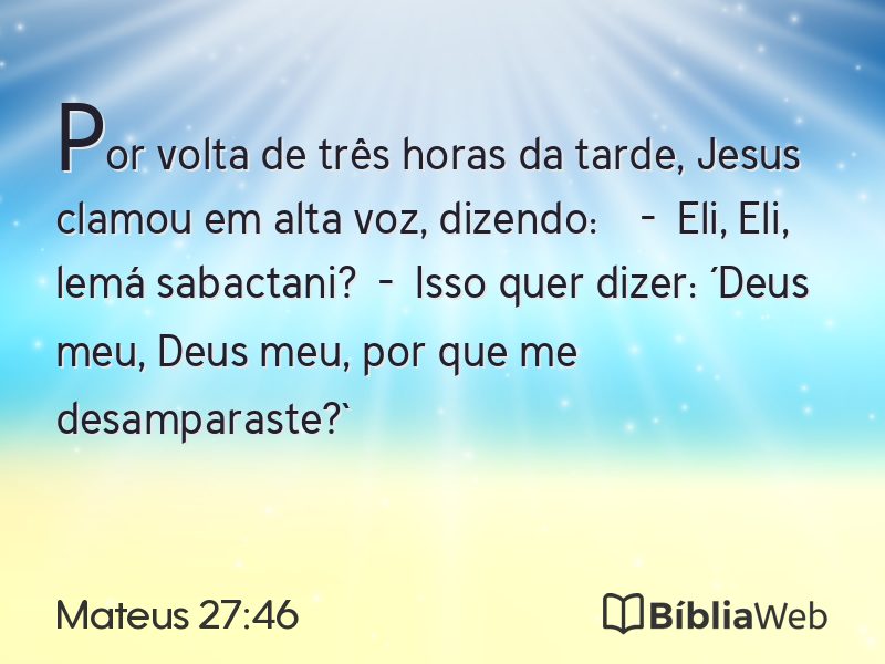 Mateus 27:46 em imagem para compartilhar