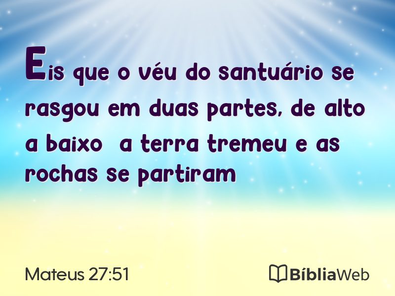Mateus 27:51 em imagem para compartilhar
