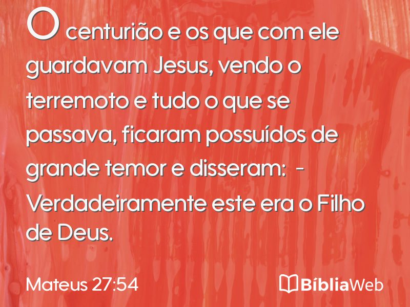 Mateus 27:54 em imagem para compartilhar