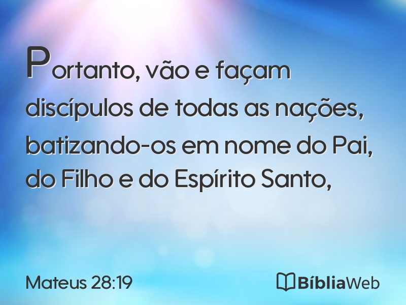 Mateus 28:19 em imagem para compartilhar
