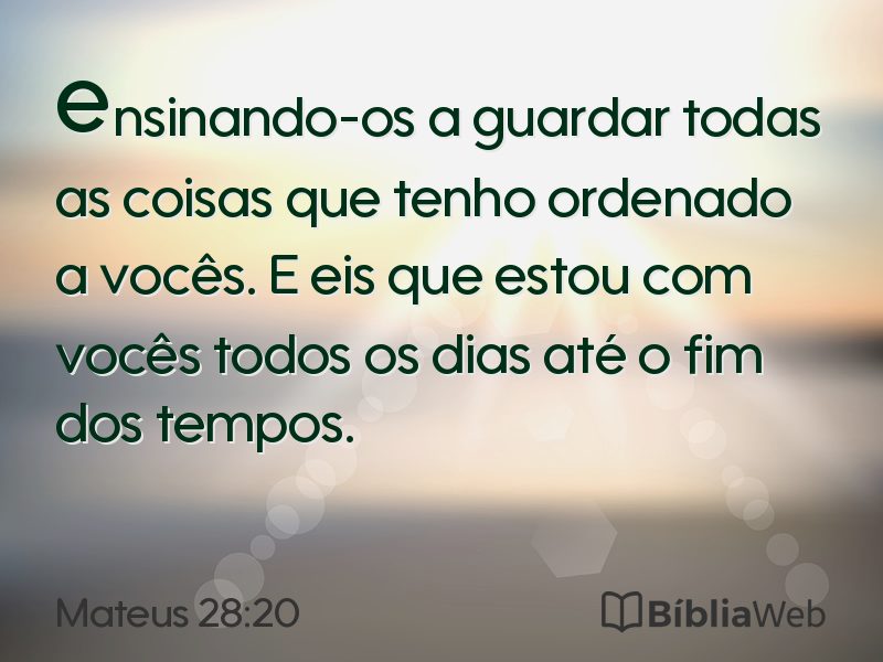 Mateus 28:20 em imagem para compartilhar