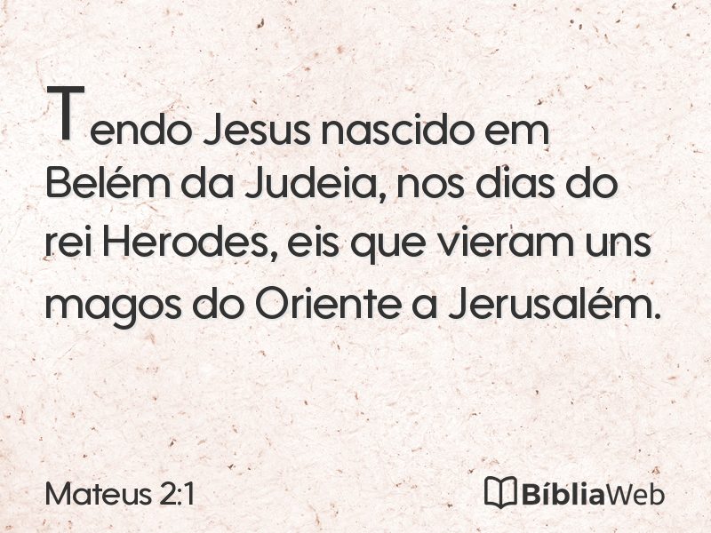 Mateus 2:1 em imagem para compartilhar