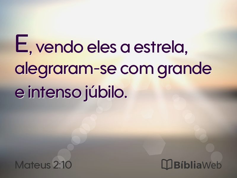 Mateus 2:10 em imagem para compartilhar