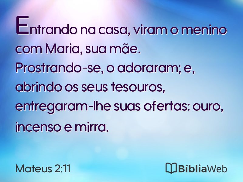 Mateus 2:11 em imagem para compartilhar