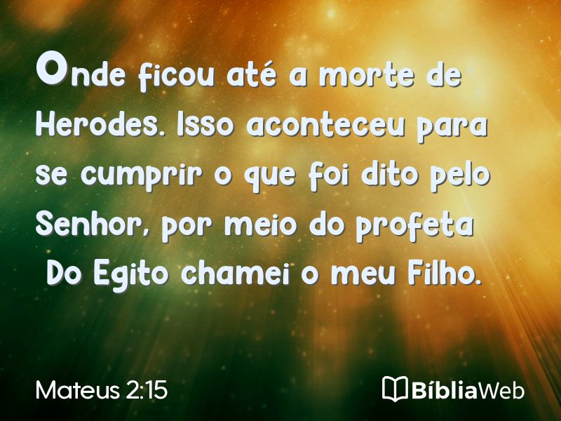 Mateus 2:15 em imagem para compartilhar