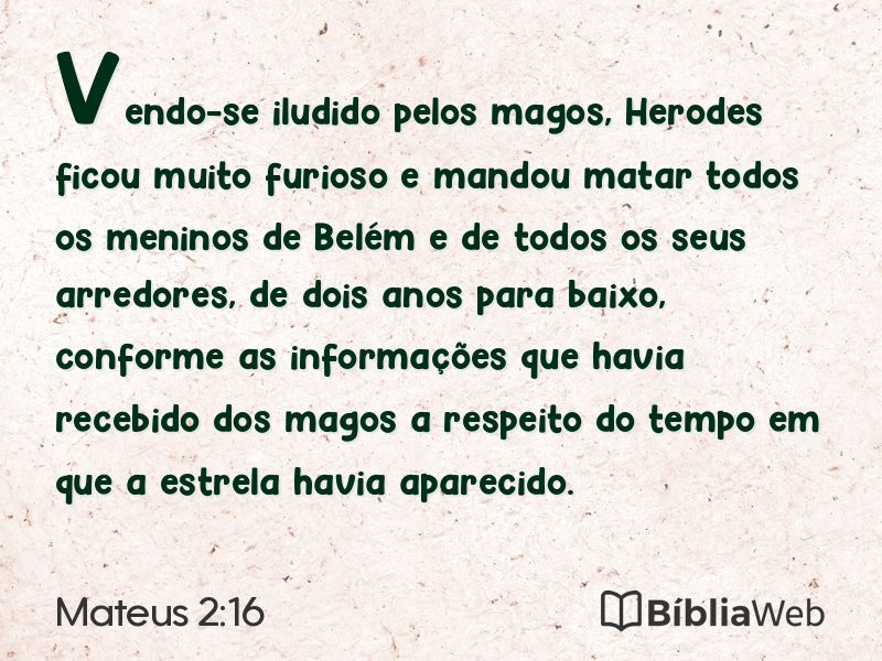Mateus 2:16 em imagem para compartilhar