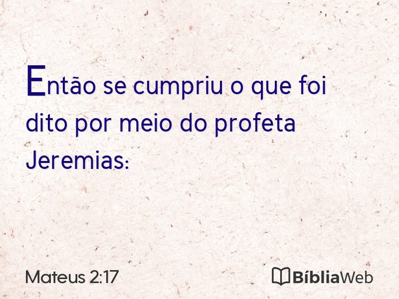 Mateus 2:17 em imagem para compartilhar
