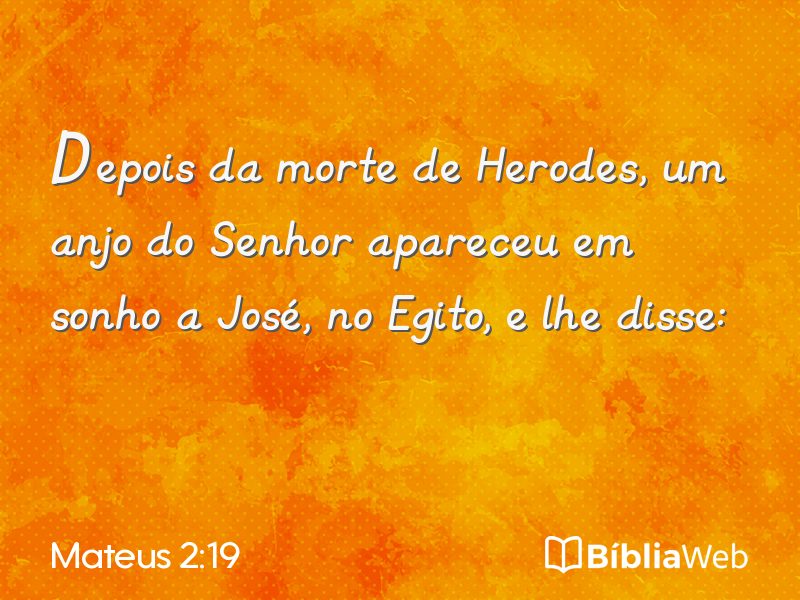 Mateus 2:19 em imagem para compartilhar