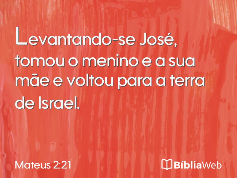 Mateus 2:21 em imagem para compartilhar