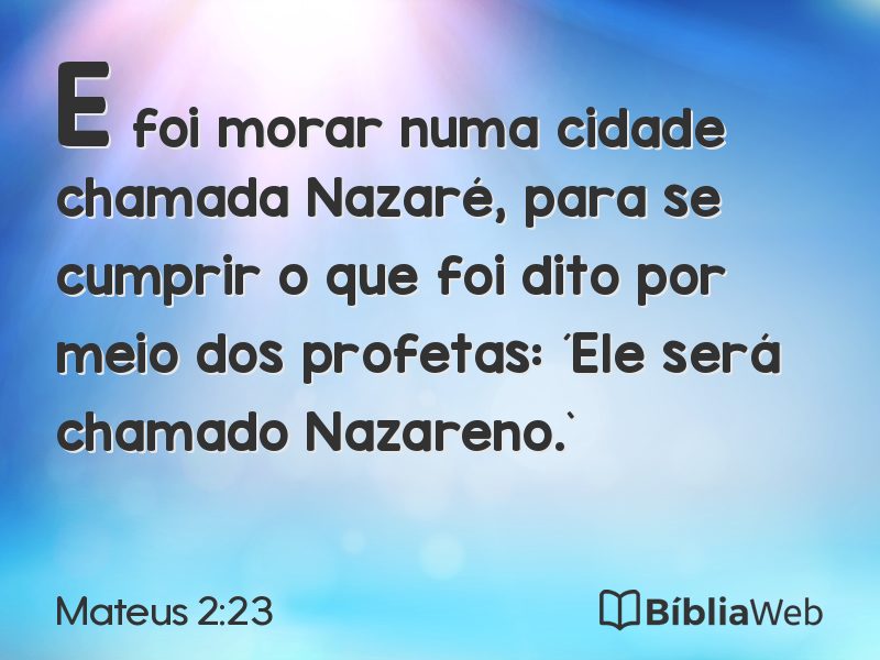 Mateus 2:23 em imagem para compartilhar