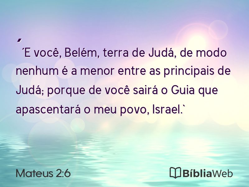 Mateus 2:6 em imagem para compartilhar