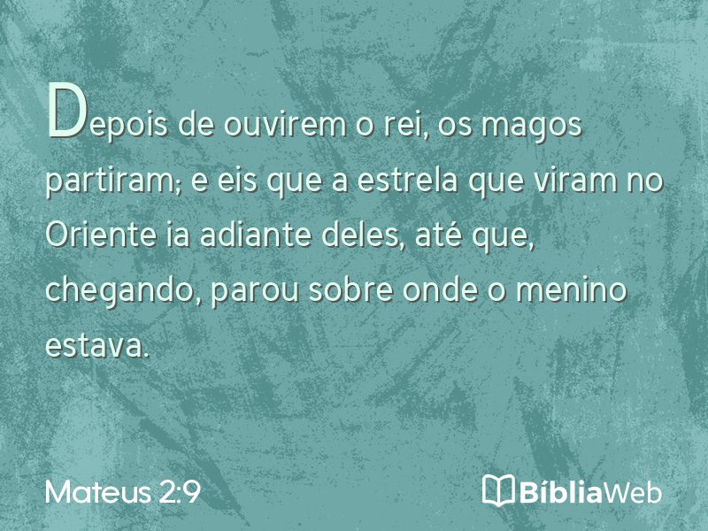 Mateus 2:9 em imagem para compartilhar