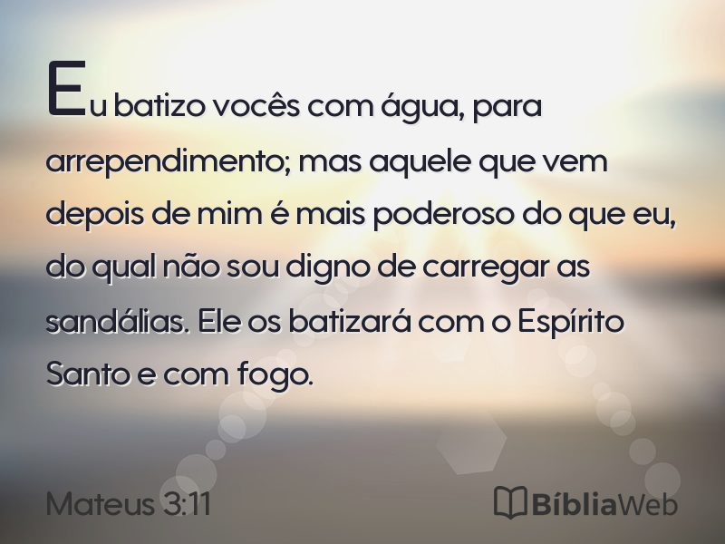 Mateus 3:11 em imagem para compartilhar