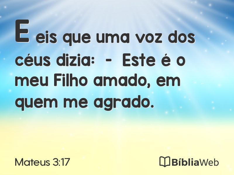 Mateus 3:17 em imagem para compartilhar