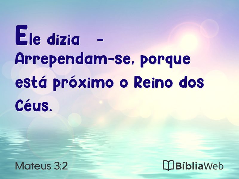 Mateus 3:2 em imagem para compartilhar