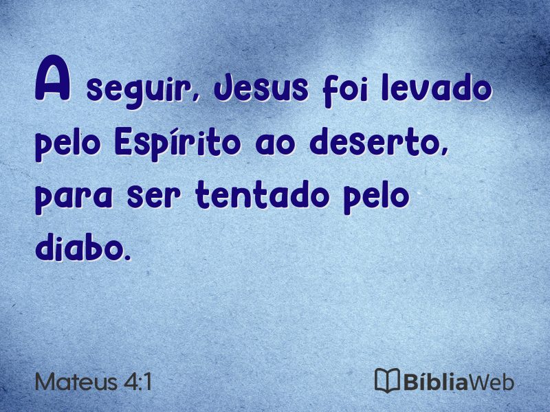 Mateus 4:1 em imagem para compartilhar