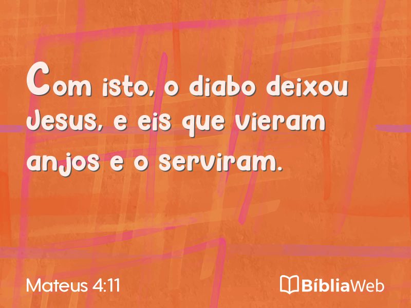 Mateus 4:11 em imagem para compartilhar